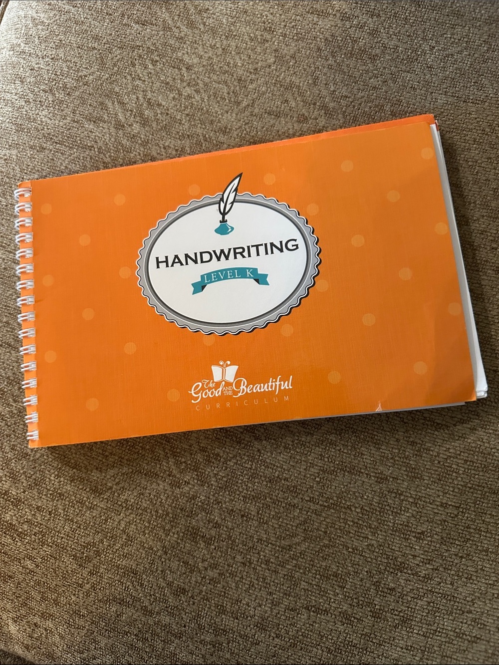 The Good & the Beautiful Handwriting Level K spiral bound workbook
